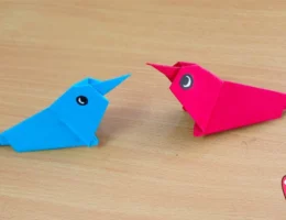 DIY paper lovebirds