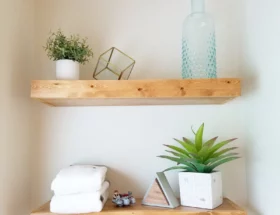 DIY floating shelves